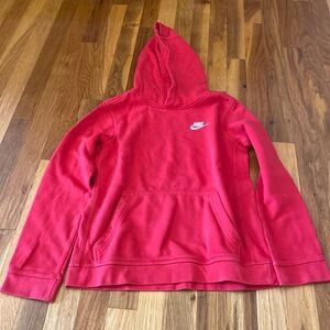 Nike Boys Red Hooded Sweatshirt Size L